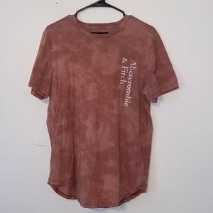 Tie-Dye Blush A&F Tee with Felt lettering